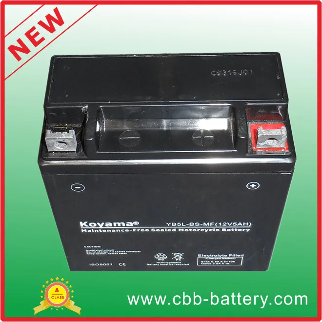 12V5ah Yb5l-BS- Mf Maintenance-Free Motorcycle Battery