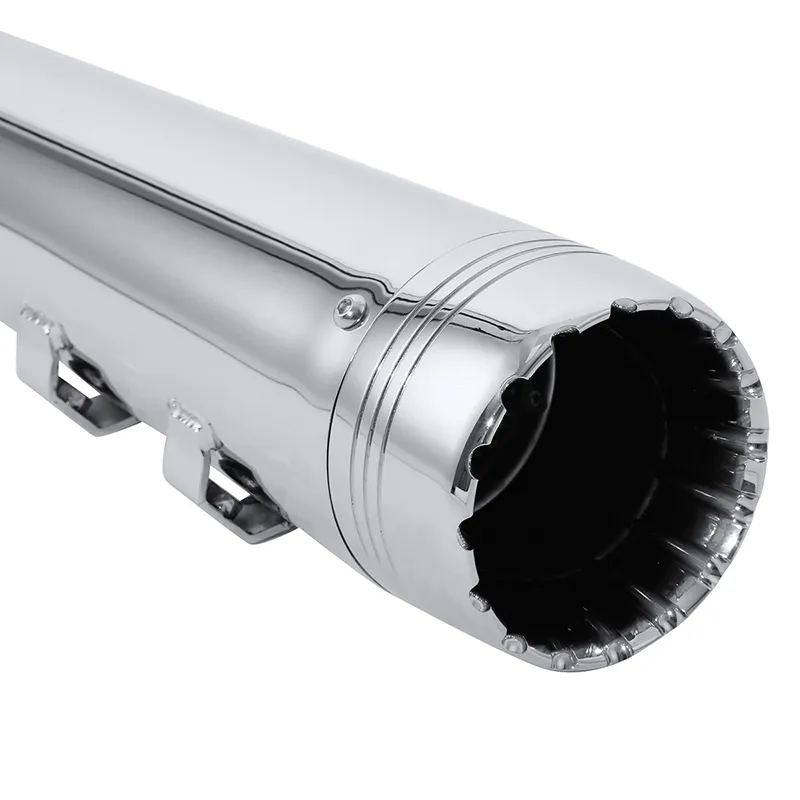 4′′ Megaphone Slip on Dual Exhaust Pipe for Harley Road Street Glide 1995-2016