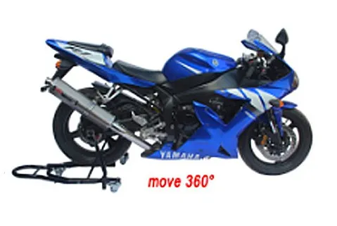 750lbs Motorcycle Rear Paddock Stand Bike Garage Mover Slider Dolly