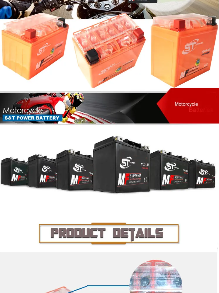 Compact Designed No Water Refilling Mf Factory Activated Gel Battery 12n3l-BS 12V 3ah Motorcycle Battery