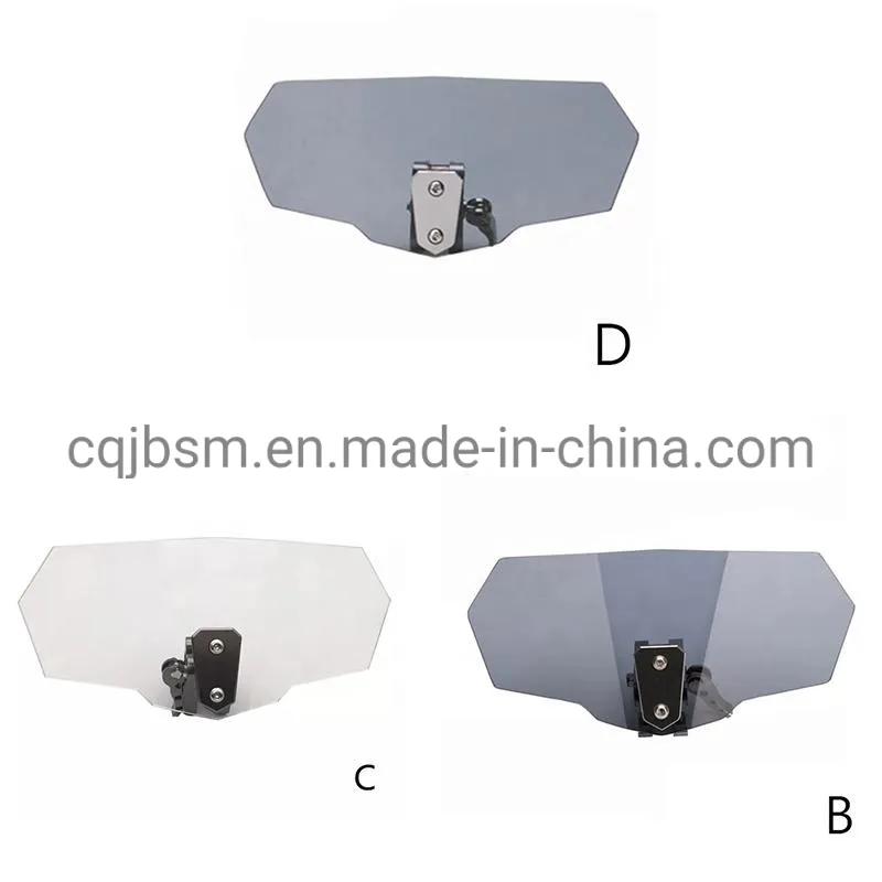 Cqjb New Style Adjustable Universal Wholesale Price Motorcycle Shield Windshield