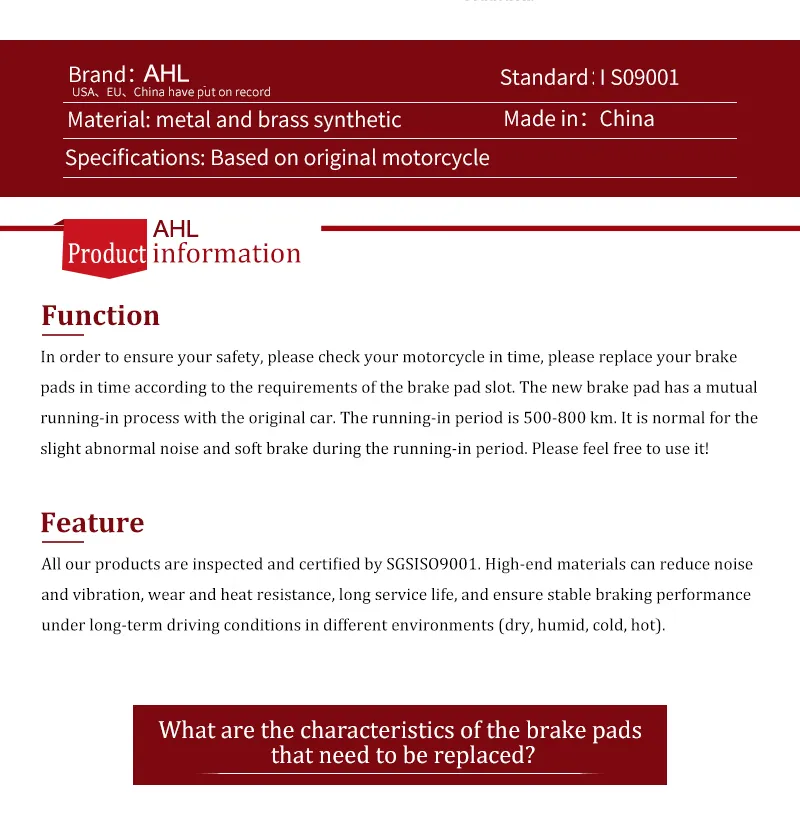 Fa369 Disc Motorcycle Spare Parts Brake Pad for Kawasaki Zx6r