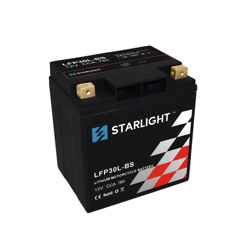 LiFePO4 LFP30L-BS 12V Black Lithium Motorcycle Battery