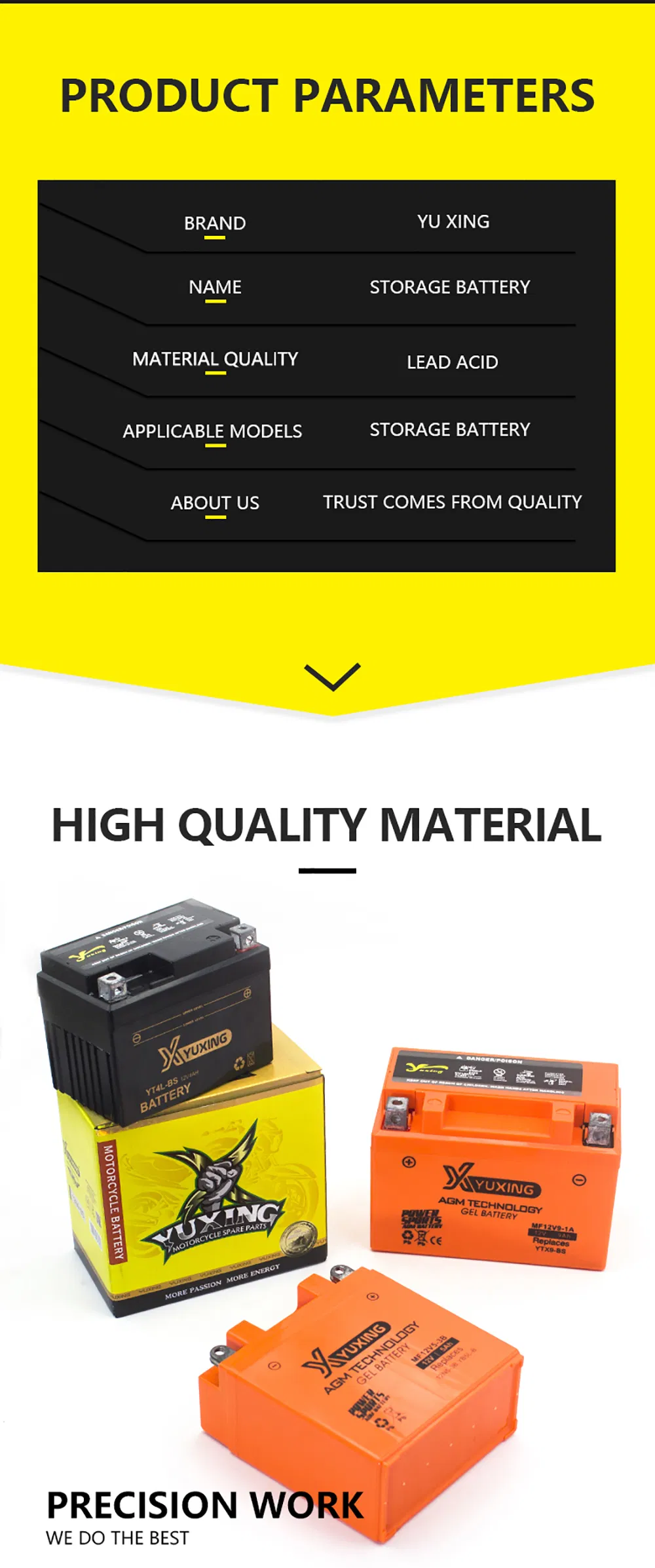 Mf12V9-2A Mf Maintenance Free High Performance Rechargeable Lead Acid Motorcycle Battery