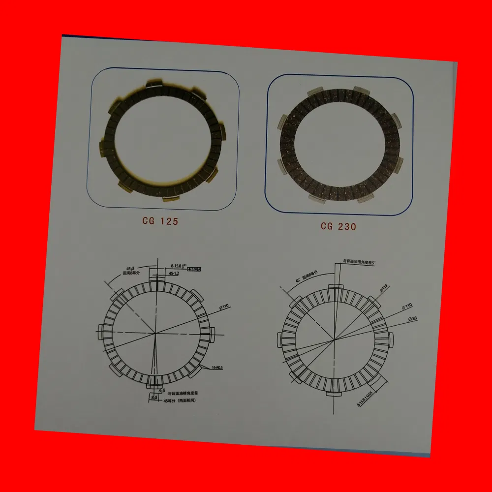 Motorcycle Clutch Disc Plate Spare Parts for Cy80