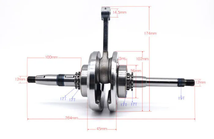 Motorcycle Part Crankshaft for Gy6 125