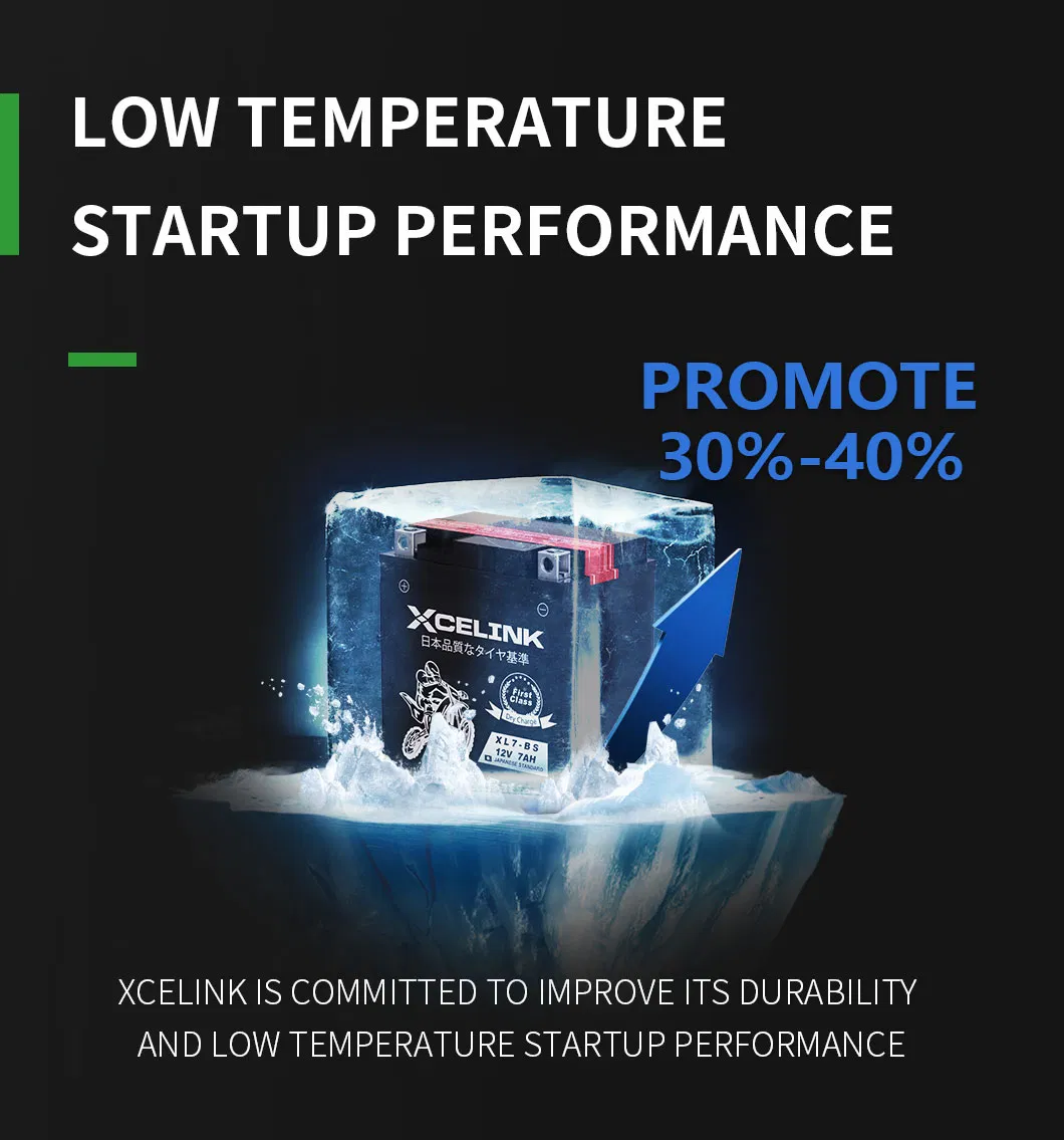 Xcelink 12V7ah China Manufacturer Dry Battery Motorcycle Battery Power Bank