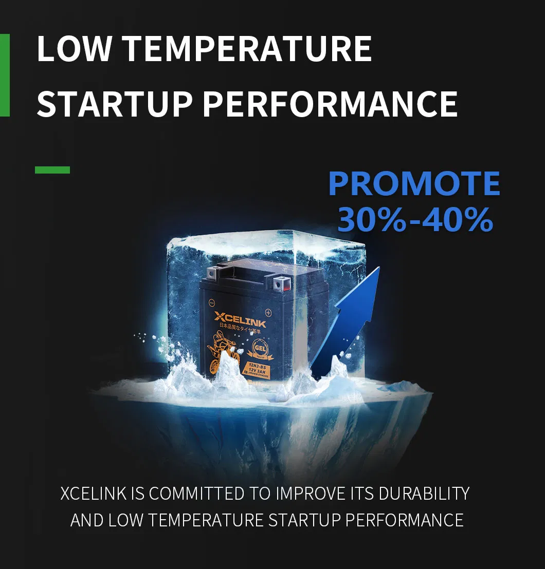 Xcelink Motorcycle Spare Parts 12V 3ah Gel Battery for Bajaj Motorcycle Parts / Motorcycle Accessories / Motorcycle Battery