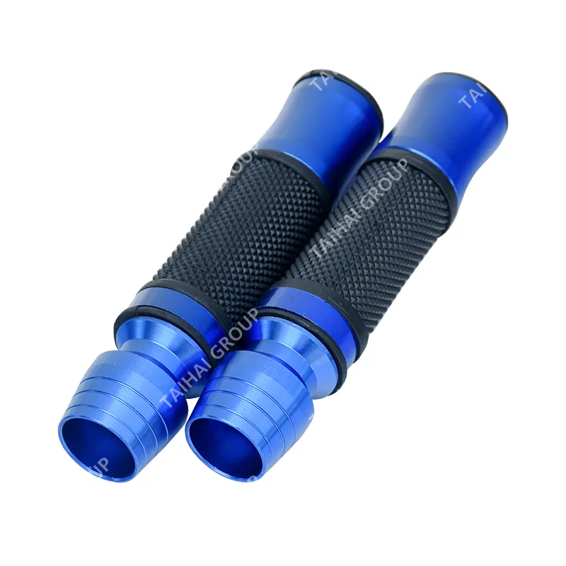 Yamamoto Motorcycle Spare Parts Rubber Motorcycle Grip Handlebar Soft Handle Hand Grip Motorcycle Wine Glass Type Blue Grip