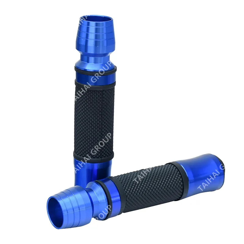 Yamamoto Motorcycle Spare Parts Rubber Motorcycle Grip Handlebar Soft Handle Hand Grip Motorcycle Wine Glass Type Blue Grip