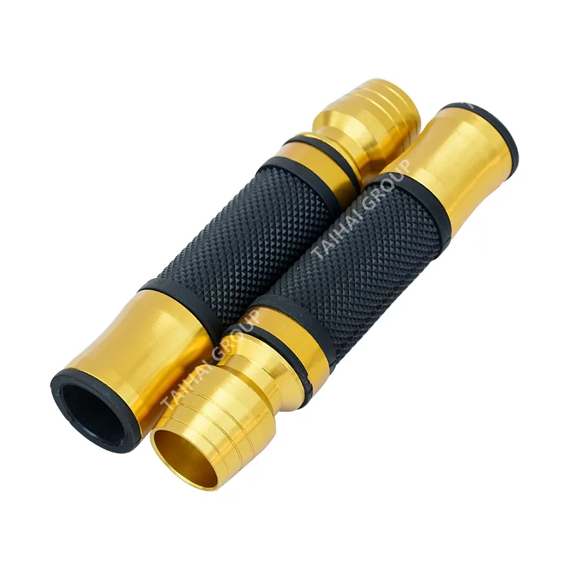 Yamamoto Motorcycle Spare Parts Rubber Motorcycle Grip Handlebar Soft Handle Hand Grip Motorcycle Wine Glass Type Golden Grip