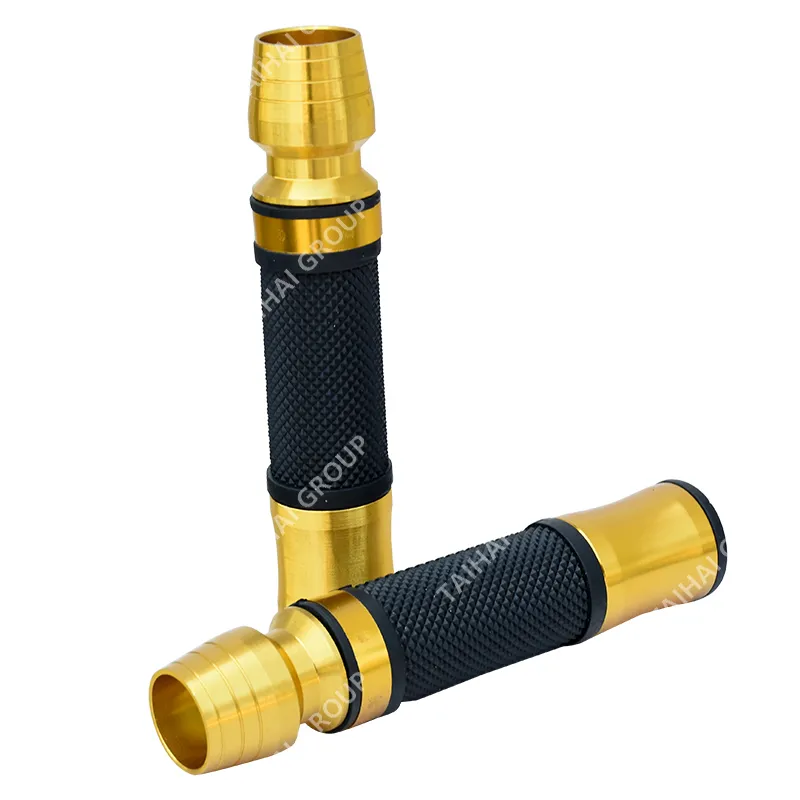 Yamamoto Motorcycle Spare Parts Rubber Motorcycle Grip Handlebar Soft Handle Hand Grip Motorcycle Wine Glass Type Golden Grip
