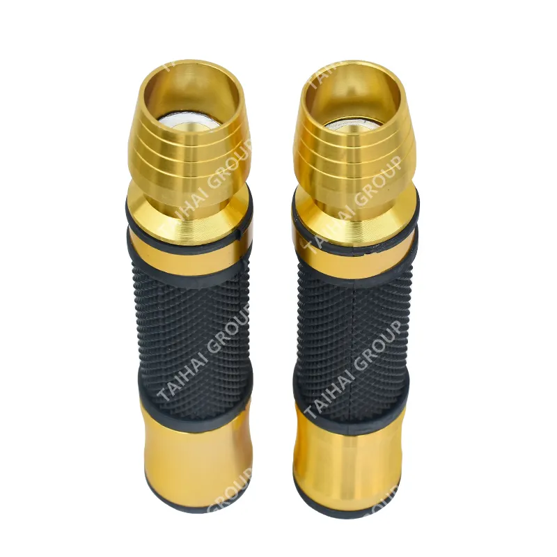 Yamamoto Motorcycle Spare Parts Rubber Motorcycle Grip Handlebar Soft Handle Hand Grip Motorcycle Wine Glass Type Golden Grip