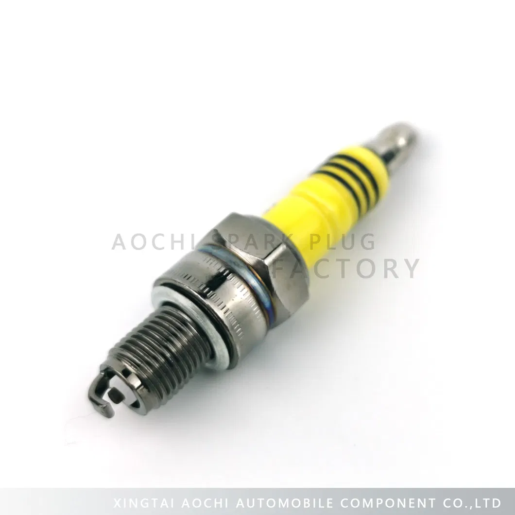 Yellow Black Nickel Motorcycle Spare Parts Spark Plug (A7TC)