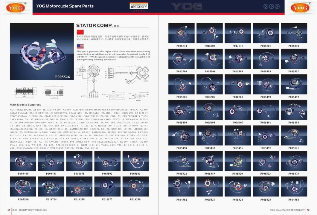 Yog Motorcycle Magnet Coil Estaror Stator Comp CB110